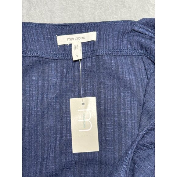 Maurices Navy Sleeveless Tank Top With Crochet Detail At Neckline Size S - Picture 2 of 13